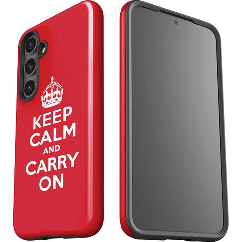 Keep Calm and Carry On Galaxy S24 Impact Case