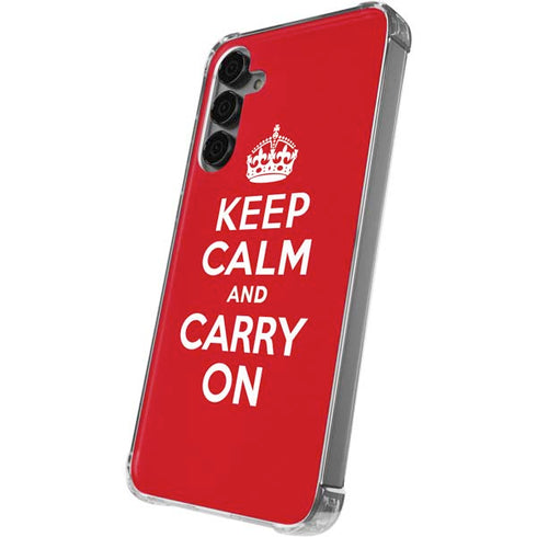 Keep Calm and Carry On Galaxy S24 Plus Clear Case