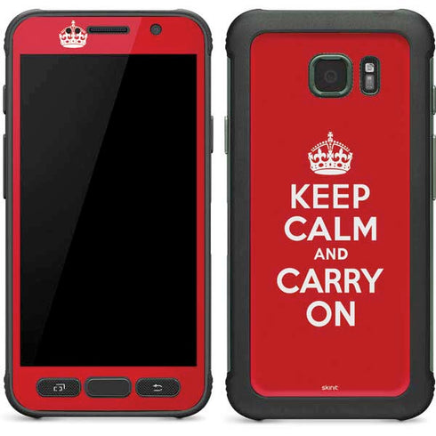 Keep Calm and Carry On Galaxy S7 Active Skin