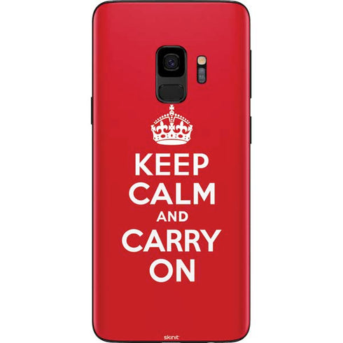 Keep Calm and Carry On Galaxy S9 Skin