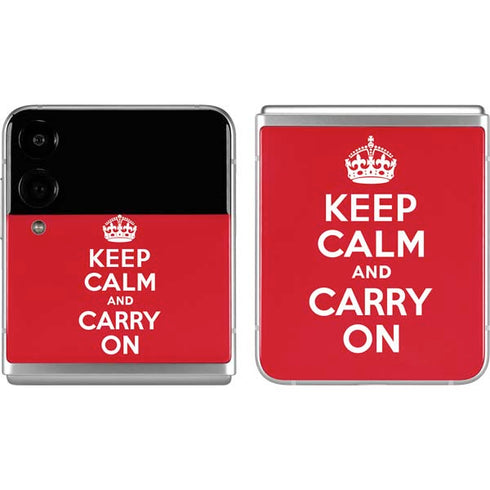 Keep Calm and Carry On Galaxy Z Flip4 5G Skin