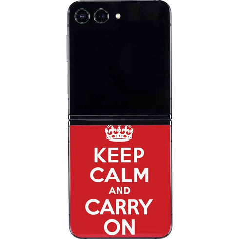 Keep Calm and Carry On Galaxy Z Flip5 5G Skin
