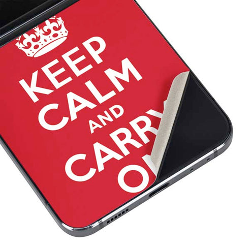 Keep Calm and Carry On Galaxy Z Flip5 5G Skin