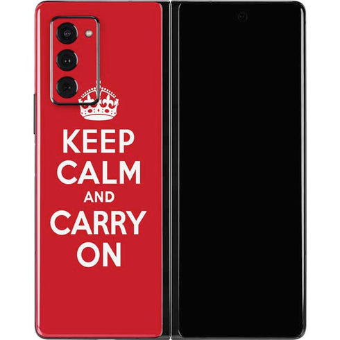 Keep Calm and Carry On Galaxy Z Fold2 5G Skin