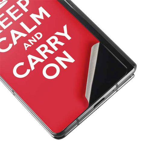 Keep Calm and Carry On Galaxy Z Fold2 5G Skin