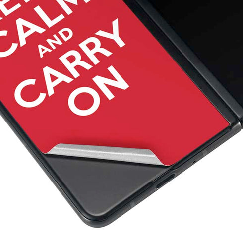 Keep Calm and Carry On Galaxy Z Fold3 5G Skin