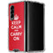 Keep Calm and Carry On Galaxy Z Fold4 5G Clear Case