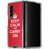 Keep Calm and Carry On Galaxy Z Fold4 5G Clear Case