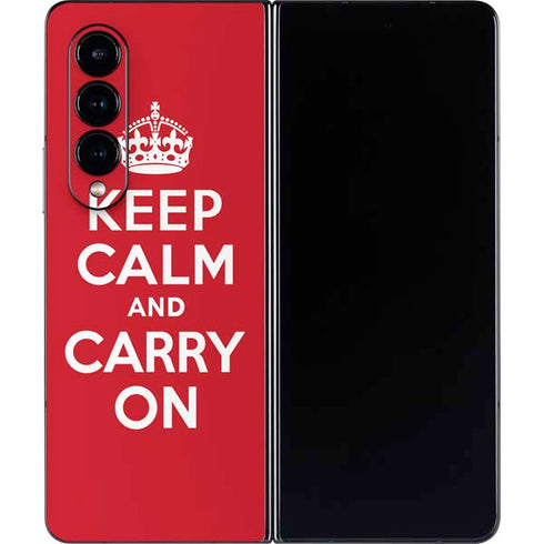 Keep Calm and Carry On Galaxy Z Fold4 5G Skin