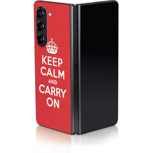 Keep Calm and Carry On Galaxy Z Fold5 5G Skin