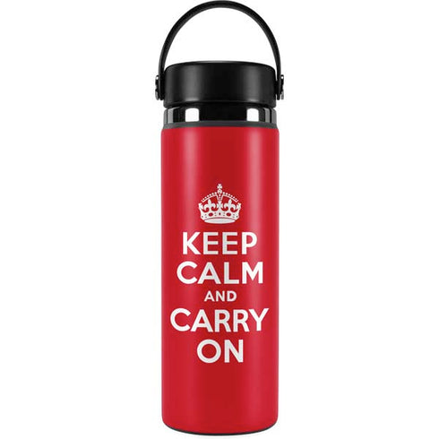 Keep Calm and Carry On Hydro Flask 20oz Wide Mouth Skin