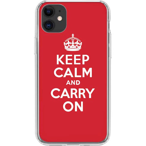 Keep Calm and Carry On iPhone 11 Clear Case