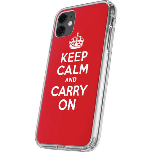 Keep Calm and Carry On iPhone 11 Clear Case