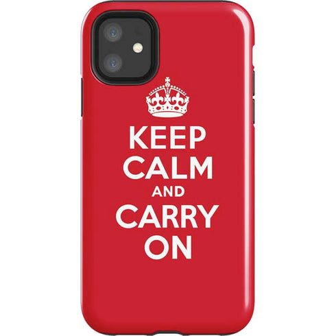 Keep Calm and Carry On iPhone 11 Impact Case