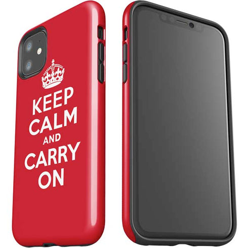 Keep Calm and Carry On iPhone 11 Impact Case