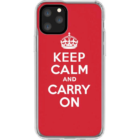 Keep Calm and Carry On iPhone 11 Pro Clear Case