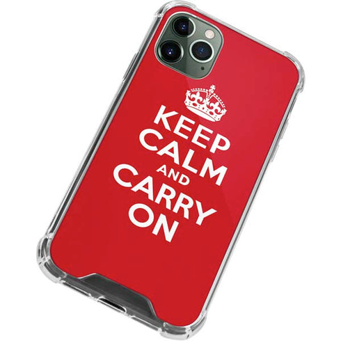 Keep Calm and Carry On iPhone 11 Pro Max Clear Case