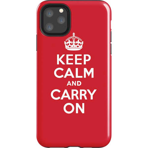 Keep Calm and Carry On iPhone 11 Pro Max Impact Case