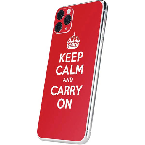 Keep Calm and Carry On iPhone 11 Pro Max Skin