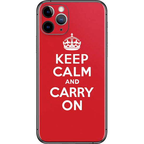 Keep Calm and Carry On iPhone 11 Pro Skin