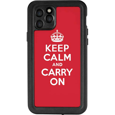 Keep Calm and Carry On iPhone 11 Pro Waterproof Case