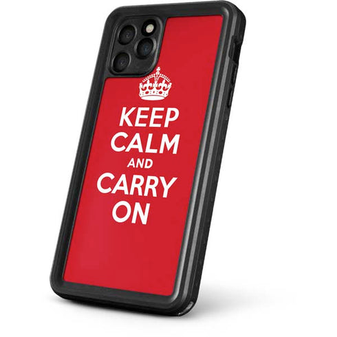 Keep Calm and Carry On iPhone 11 Pro Waterproof Case