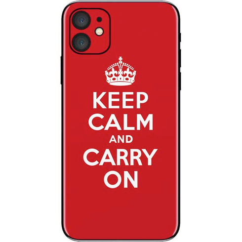 Keep Calm and Carry On iPhone 11 Skin