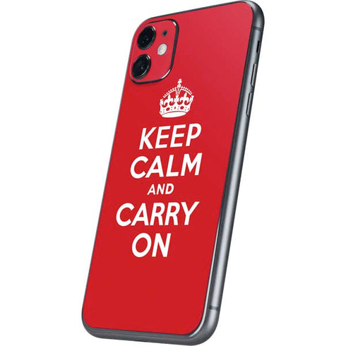 Keep Calm and Carry On iPhone 11 Skin