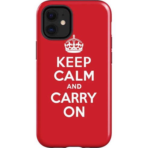 Keep Calm and Carry On iPhone 12 Mini Impact Case
