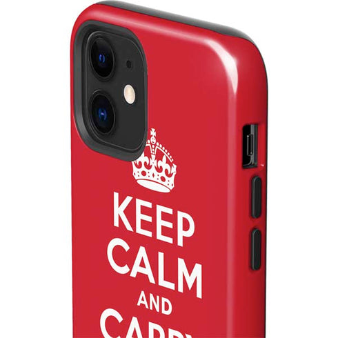 Keep Calm and Carry On iPhone 12 Mini Impact Case