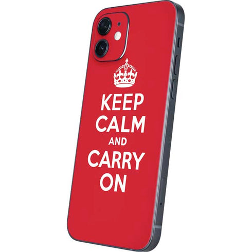 Keep Calm and Carry On iPhone 12 Mini Skin