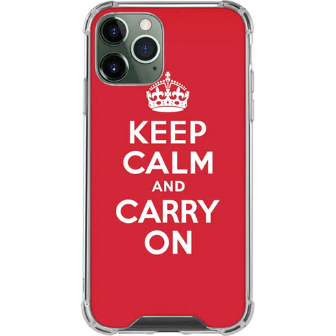Keep Calm and Carry On iPhone 12 Pro Max Clear Case