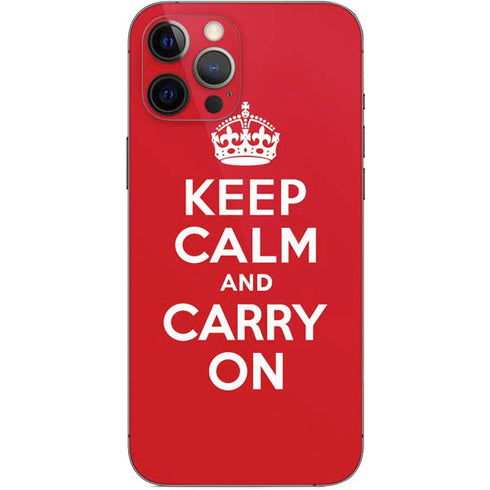 Keep Calm and Carry On iPhone 12 Pro Max Skin