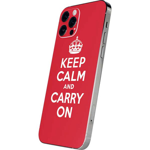 Keep Calm and Carry On iPhone 12 Pro Max Skin