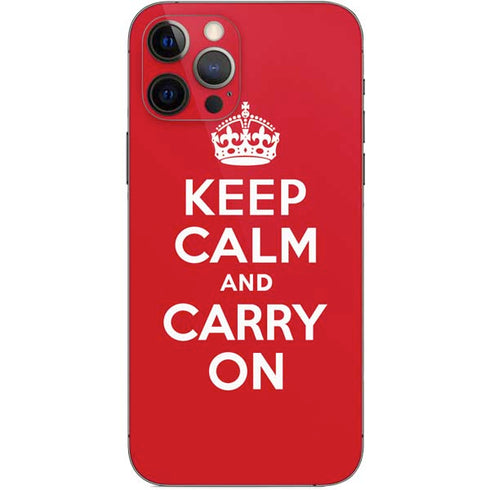 Keep Calm and Carry On iPhone 12 Pro Skin