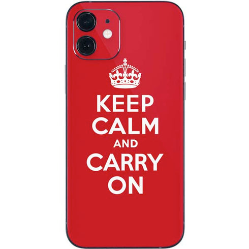 Keep Calm and Carry On iPhone 12 Skin