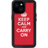 Keep Calm and Carry On iPhone 13 Mini Waterproof Case