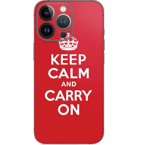 Keep Calm and Carry On iPhone 13 Pro Skin