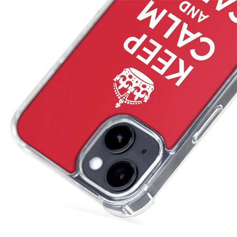 Keep Calm and Carry On iPhone 15 Plus MagSafe Case