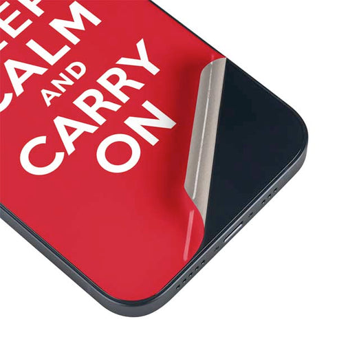 Keep Calm and Carry On iPhone 15 Plus Skin