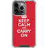 Keep Calm and Carry On iPhone 15 Pro Clear Case