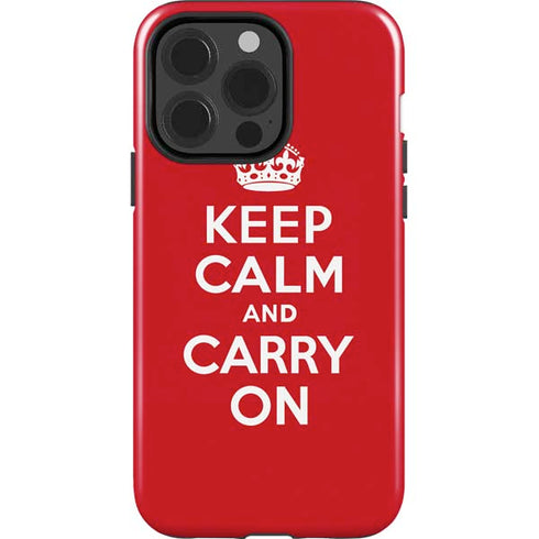 Keep Calm and Carry On iPhone 14 Pro Impact Case