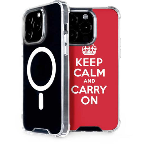 Keep Calm and Carry On iPhone 14 Pro MagSafe Case