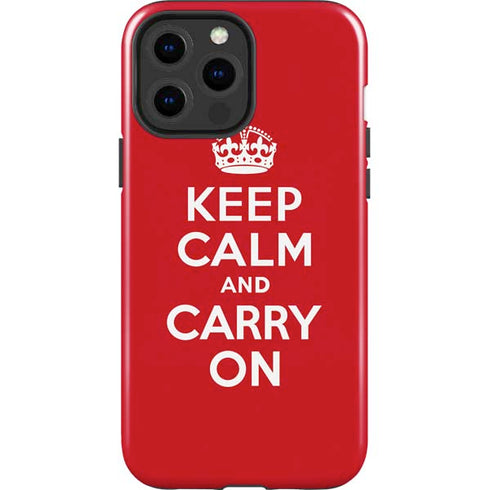 Keep Calm and Carry On iPhone 15 Pro Max Impact Case