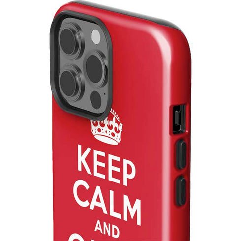 Keep Calm and Carry On iPhone 15 Pro Max Impact Case