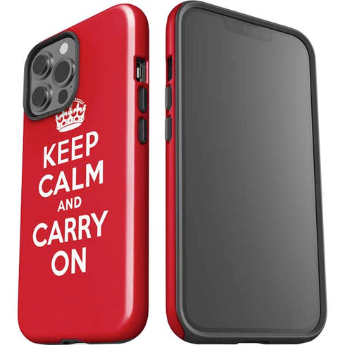 Keep Calm and Carry On iPhone 15 Pro Max Impact Case