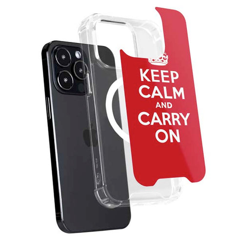 Keep Calm and Carry On iPhone 15 Pro Max MagSafe Case