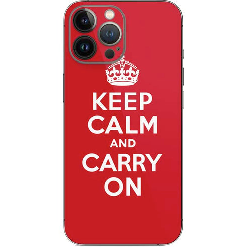 Keep Calm and Carry On iPhone 14 Pro Max Skin