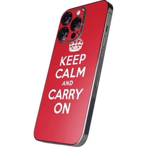 Keep Calm and Carry On iPhone 14 Pro Max Skin