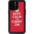 Keep Calm and Carry On iPhone 14 Pro Max Waterproof Case